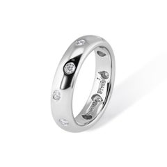 TIFFANY & Co. Etoile Platinum Diamond 4mm Band Ring 4.5 New