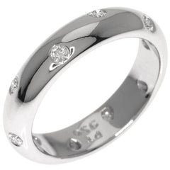 TIFFANY & Co. Etoile Platinum Diamond 4mm Band Ring 5