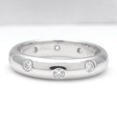 TIFFANY & Co. Etoile Platinum Diamond 4mm Band Ring 5