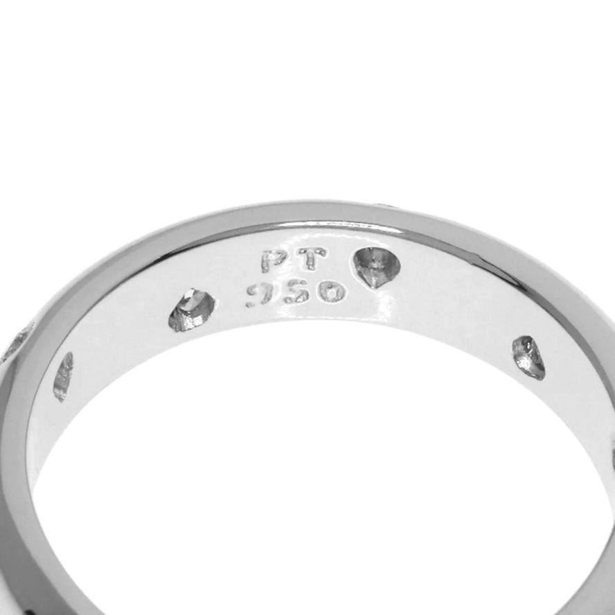 TIFFANY & Co. Etoile Platinum Diamond 4mm Band Ring 5 For Sale 1