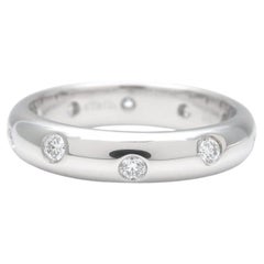 TIFFANY & Co. Etoile Platinum Diamond 4mm Band Ring 5