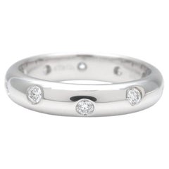 TIFFANY & Co. Etoile Platinum Diamond 4mm Band Ring 5