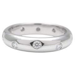 TIFFANY & Co. Etoile Platinum Diamond 4mm Band Ring 5
