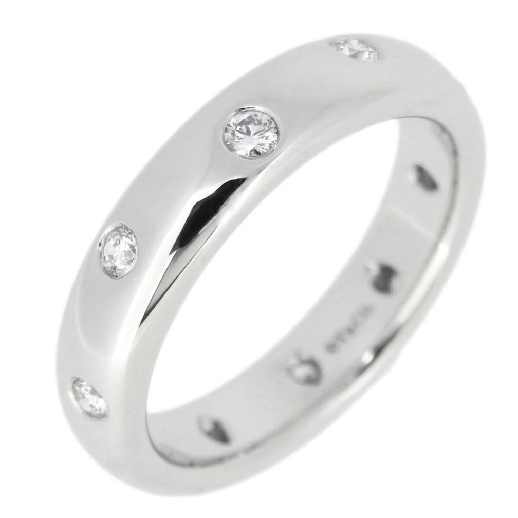 TIFFANY & Co. Etoile Platinum Diamond 4mm Band Ring 5

 Metal: Platinum
 Size: 5 
 Band Width: 4mm
 Weight: 8.10 grams 
 Diamond: 10 round brilliant diamonds, carat total weight .22
 Hallmark: ©T&Co. PT950
 Condition: New in Tiffany box
 Value: