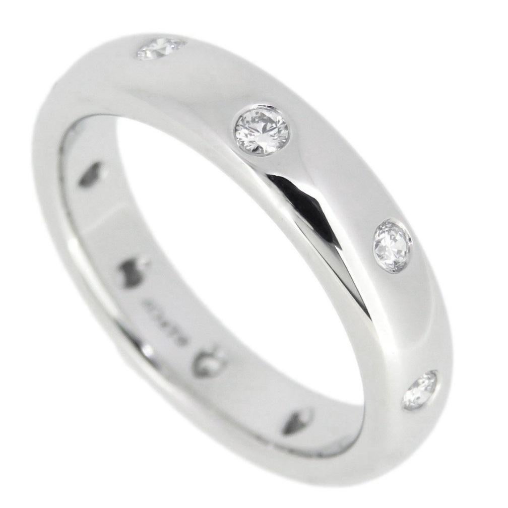 TIFFANY & Co. Etoile Platinum Diamond 4mm Band Ring 5 New In New Condition For Sale In Los Angeles, CA