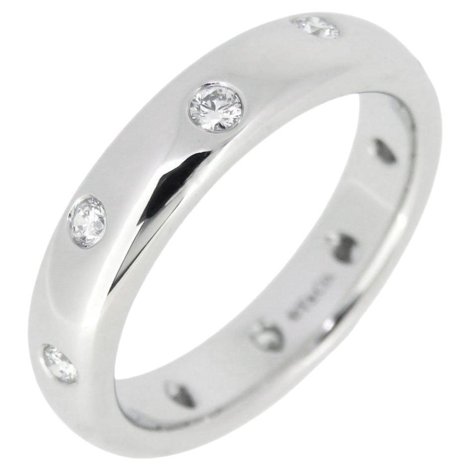 TIFFANY & Co. Etoile Platinum Diamond 4mm Band Ring 5 New