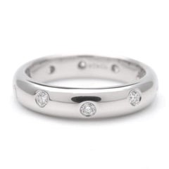 TIFFANY & Co. Etoile Platinum Diamond 4mm Band Ring 5.5