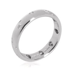 TIFFANY & Co. Etoile Platinum Diamond 4mm Band Ring 5.5