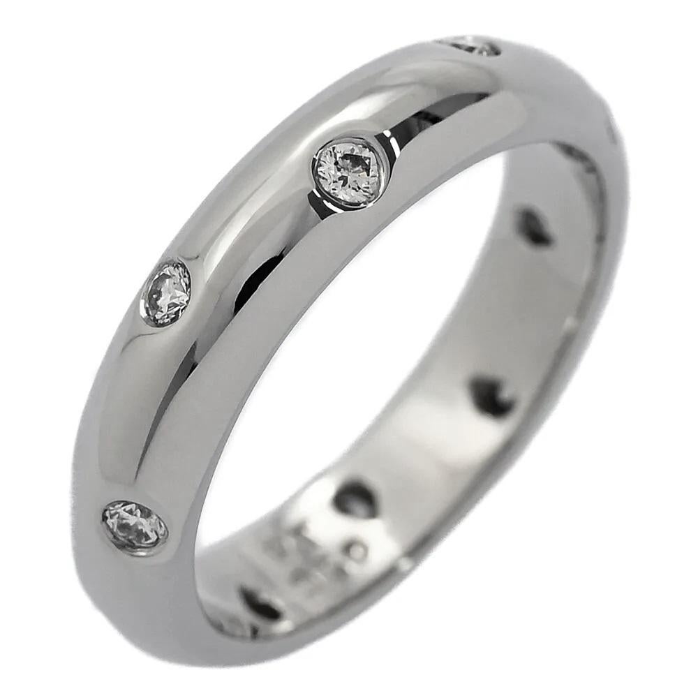 TIFFANY & Co. Etoile Platin-Diamant-Ring mit 4 mm Band 5,5 im Zustand „Hervorragend“ im Angebot in Los Angeles, CA