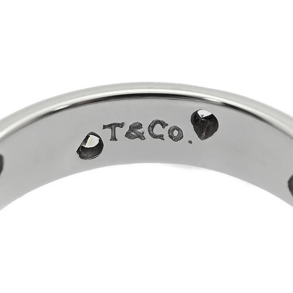 TIFFANY & Co. Etoile Platin-Diamant-Ring mit 4 mm Band 5,5 im Angebot 1