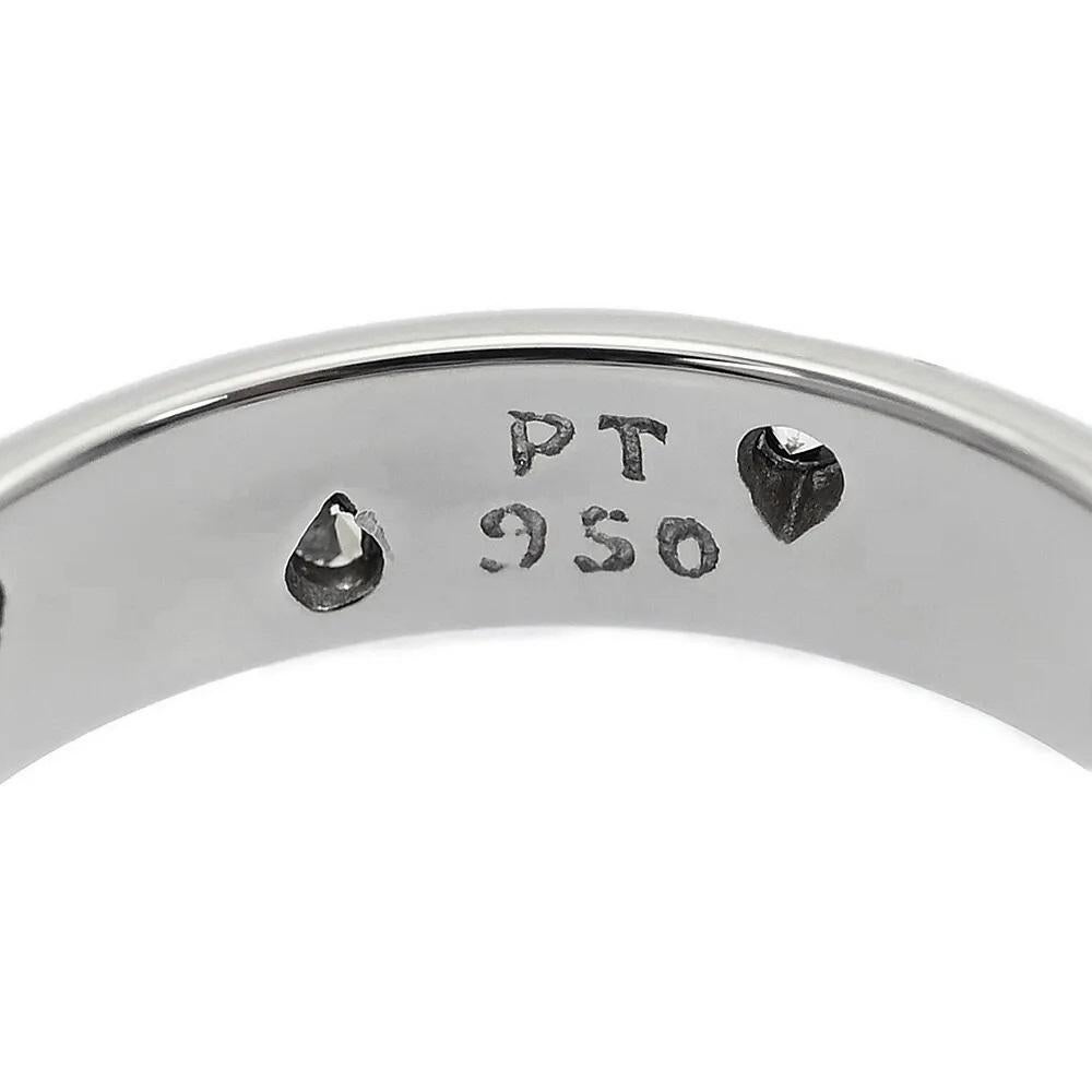 TIFFANY & Co. Etoile Platinum Diamond 4mm Band Ring 5.5 For Sale 2