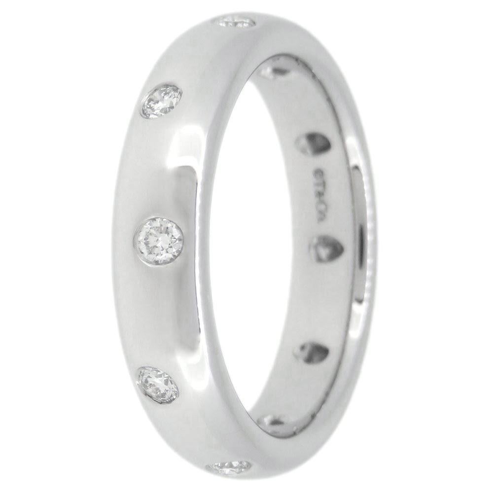 Women's TIFFANY & Co. Etoile Platinum Diamond 4mm Band Ring 5.5 New For Sale
