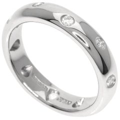 TIFFANY & Co. Etoile Platinum Diamond 4mm Band Ring 6