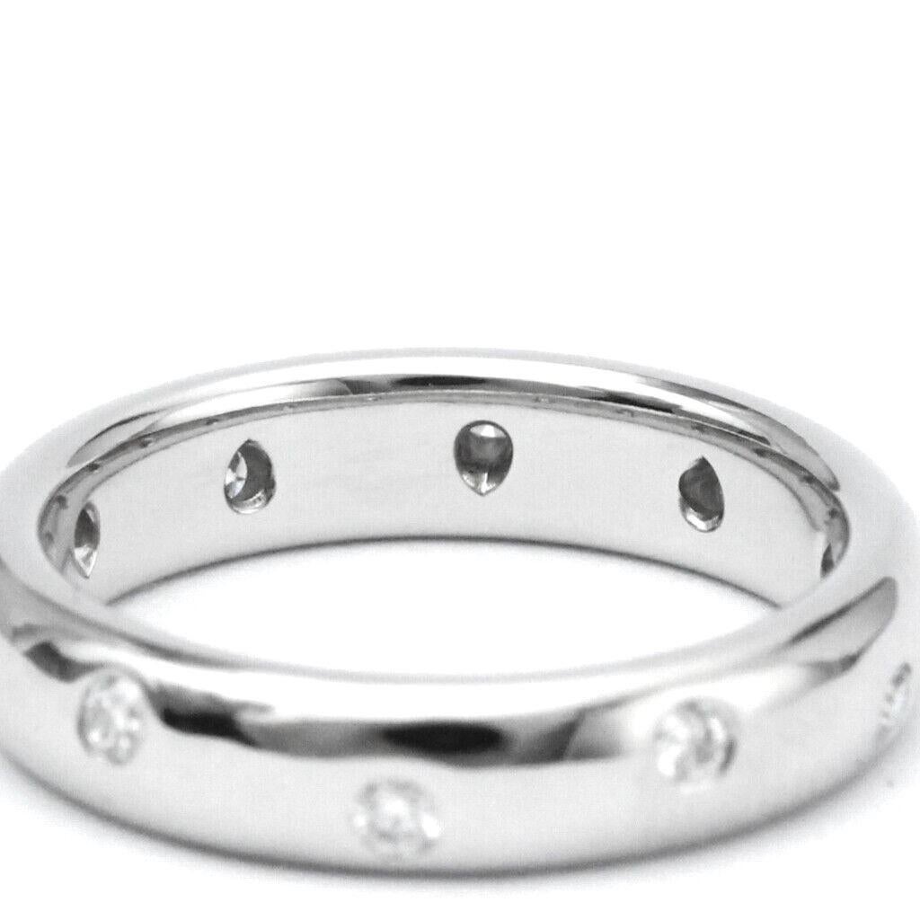 Women's TIFFANY & Co. Etoile Platinum Diamond 4mm Band Ring 6 For Sale