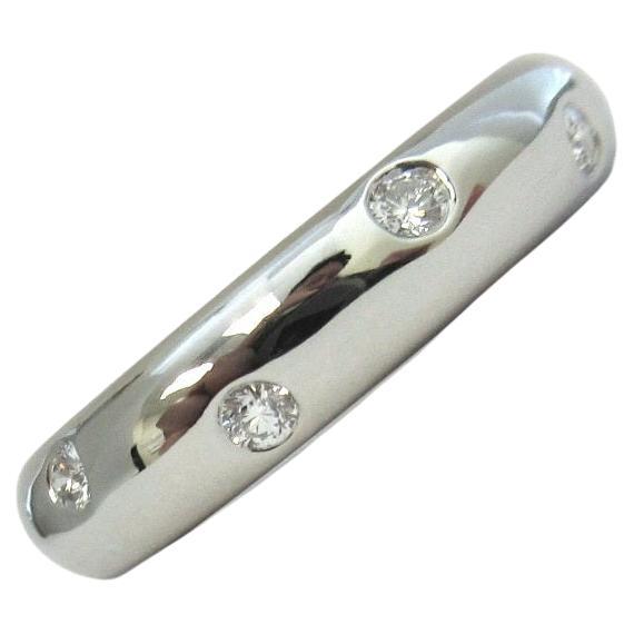 TIFFANY & Co. Etoile Platinum Diamond 4mm Band Ring 6