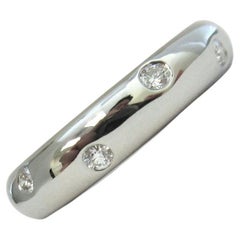 TIFFANY & Co. Etoile, bague à anneau de 4 mm en platine et diamants 6