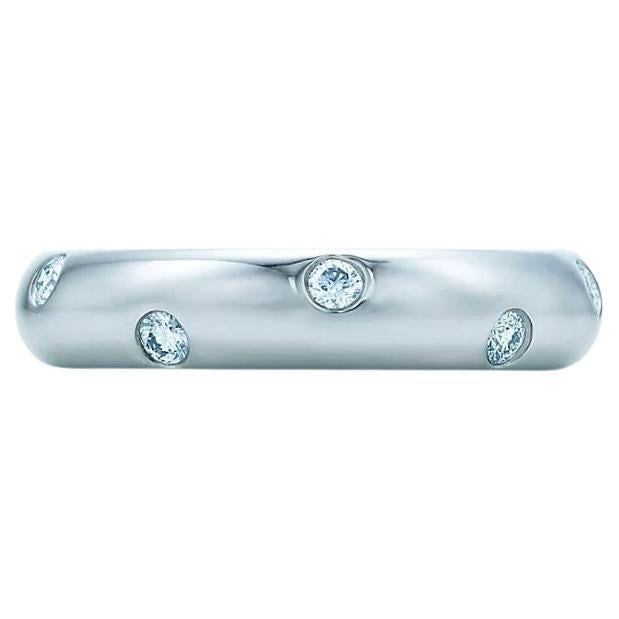 TIFFANY & Co. Anello Etoile in platino con diamante da 4 mm 6 in vendita