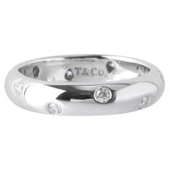 TIFFANY & Co. Etoile Platinum Diamond 4mm Band Ring 6