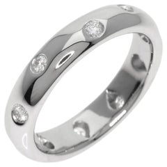 TIFFANY & Co. Etoile Platinum Diamond 4mm Band Ring 6