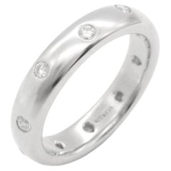 TIFFANY & Co. Etoile Platinum Diamond 4mm Band Ring 6