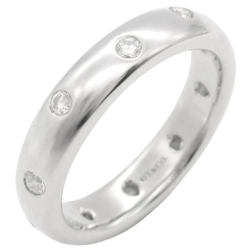 TIFFANY & Co. Anillo Etoile Platino Diamante 4mm 5.5 Nuevo