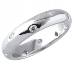 TIFFANY & Co. Etoile Platinum Diamond 4mm Band Ring 6.5