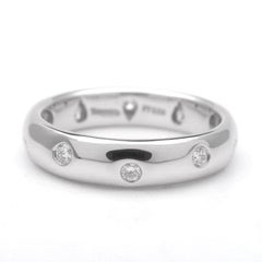 TIFFANY & Co. Etoile Platinum Diamond 4mm Band Ring 6.5
