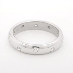 TIFFANY & Co. Etoile Platinum Diamond 4mm Band Ring 6.5