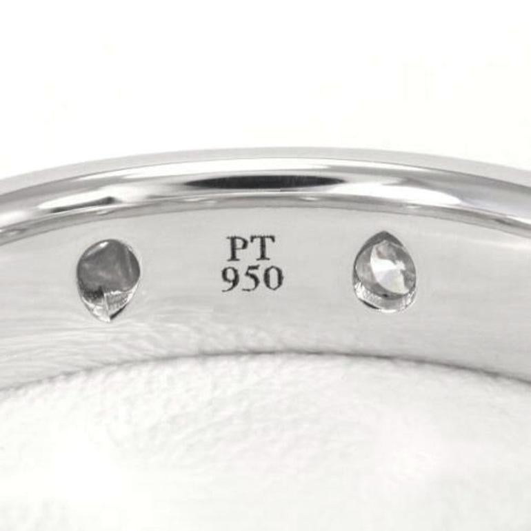 TIFFANY & Co. Etoile, bague à anneau de 4 mm en platine et diamants 6,5 Pour femmes en vente