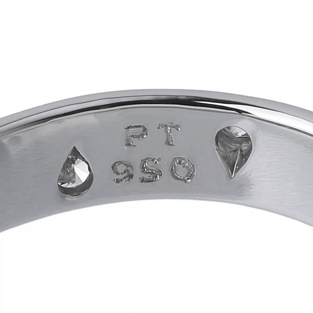 TIFFANY & Co. Etoile Platinum Diamond 4mm Band Ring 6.5 For Sale 3