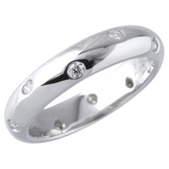 TIFFANY & Co. Etoile Platinum Diamond 4mm Band Ring 6.5 TIFFANY & Co. Etoile Platinum Diamond 4mm Band Ring 6.5