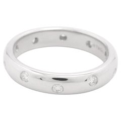 TIFFANY & Co. Etoile Platinum Diamond 4mm Band Ring 6.5