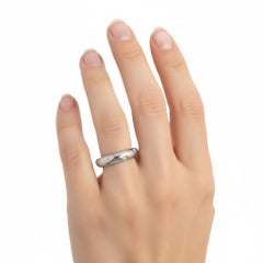 TIFFANY & Co. Etoile Platinum Diamond 4mm Band Ring 6.75