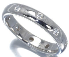 TIFFANY & Co. Etoile Platinum Diamond 4mm Band Ring 7
