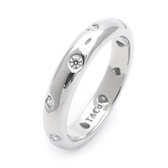 TIFFANY & Co. Etoile Platinum Diamond 4mm Band Ring 7