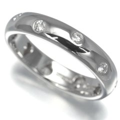 TIFFANY & Co. Etoile Platinum Diamond 4mm Band Ring 7