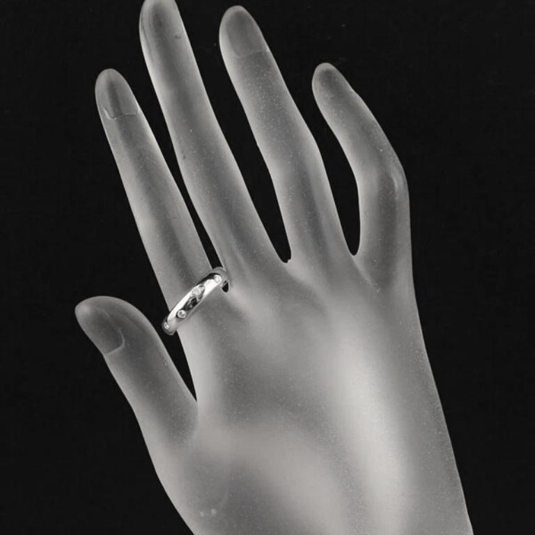 TIFFANY & Co. Etoile Platinum Diamond 4mm Band Ring 7 Pour femmes en vente