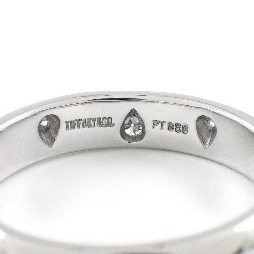 TIFFANY & Co. Etoile Platin-Diamant-Ring mit 4 mm Bandring 8 im Zustand „Hervorragend“ in Los Angeles, CA
