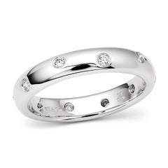 TIFFANY & Co. Etoile Platinum Diamond 4mm Band Ring 8.5 New