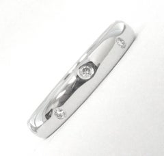 TIFFANY & Co. Etoile Platinum Diamond 4mm Band Ring 9