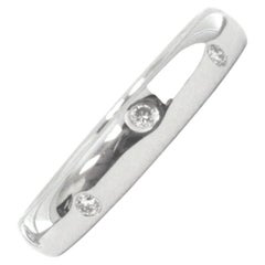 TIFFANY & Co. Etoile Platinum Diamond 4mm Band Ring 9