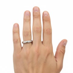 TIFFANY & Co. Etoile Platinum Diamond 4mm Band Ring 9.5