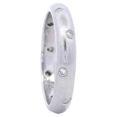 TIFFANY & Co. Etoile Platinum Diamond 4mm Band Ring 9.5 TIFFANY & Co. Etoile Platinum Diamond 4mm Band Ring 9.5