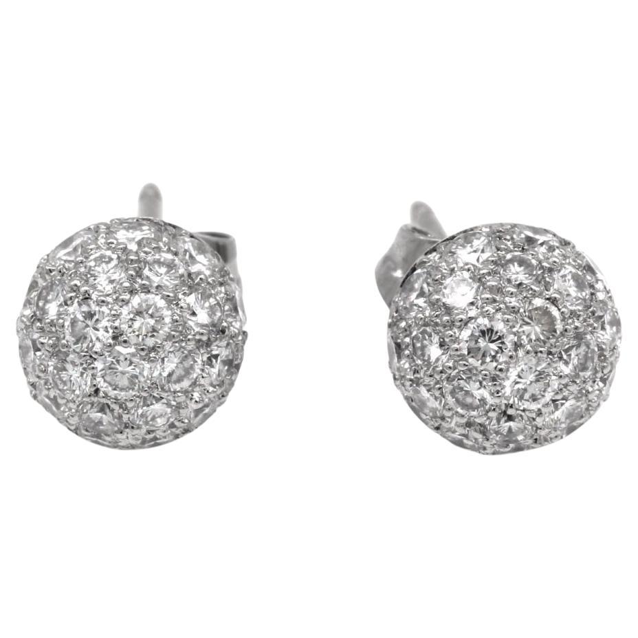 TIFFANY & CO. Orecchini a sfera con diamante in platino Etoile