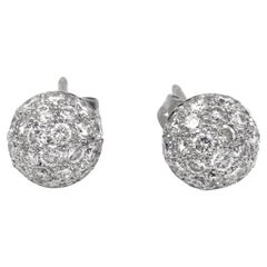 TIFFANY & CO. Orecchini a sfera con diamante in platino Etoile