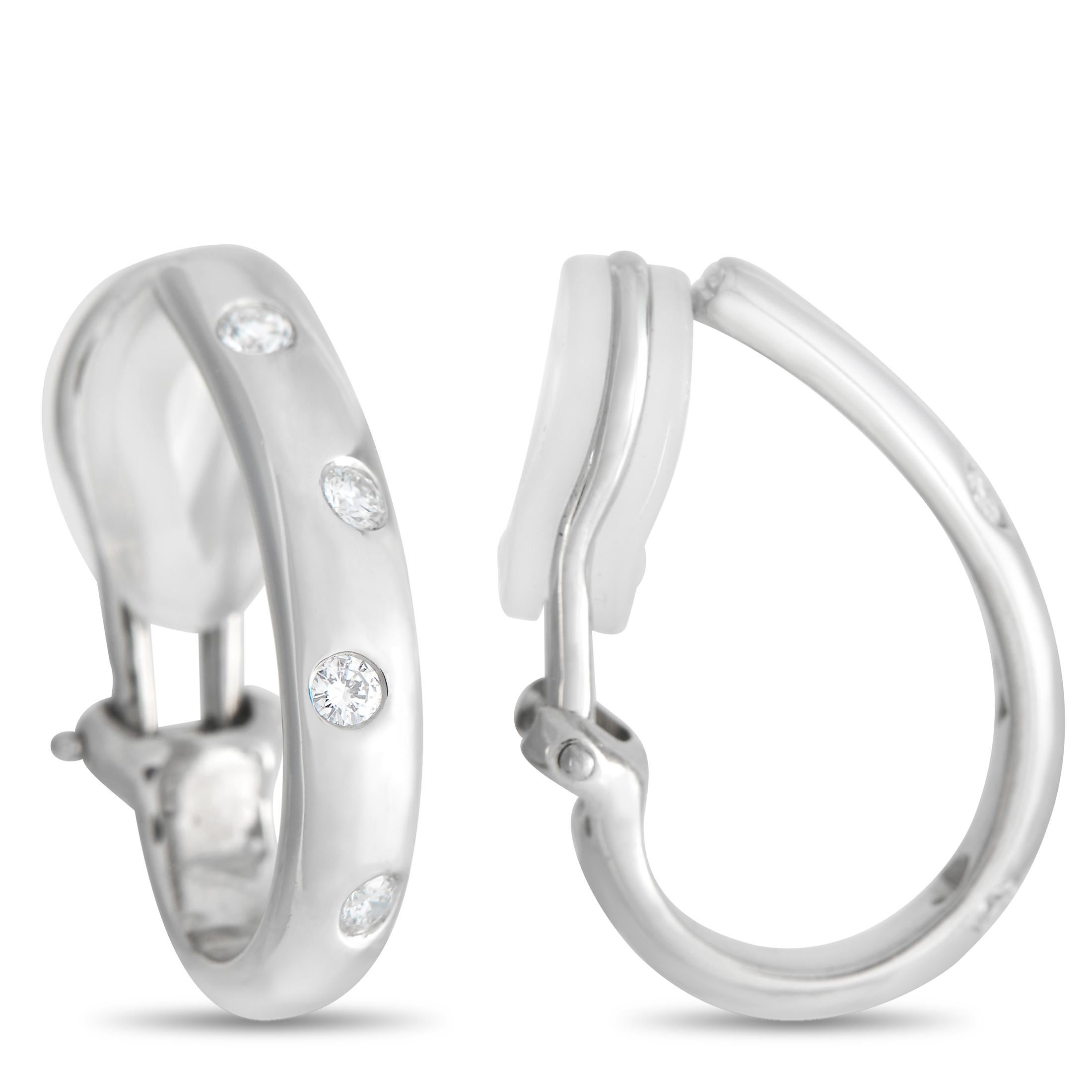 Tiffany and Co. Etoile Platinum Diamond Earrings at 1stDibs