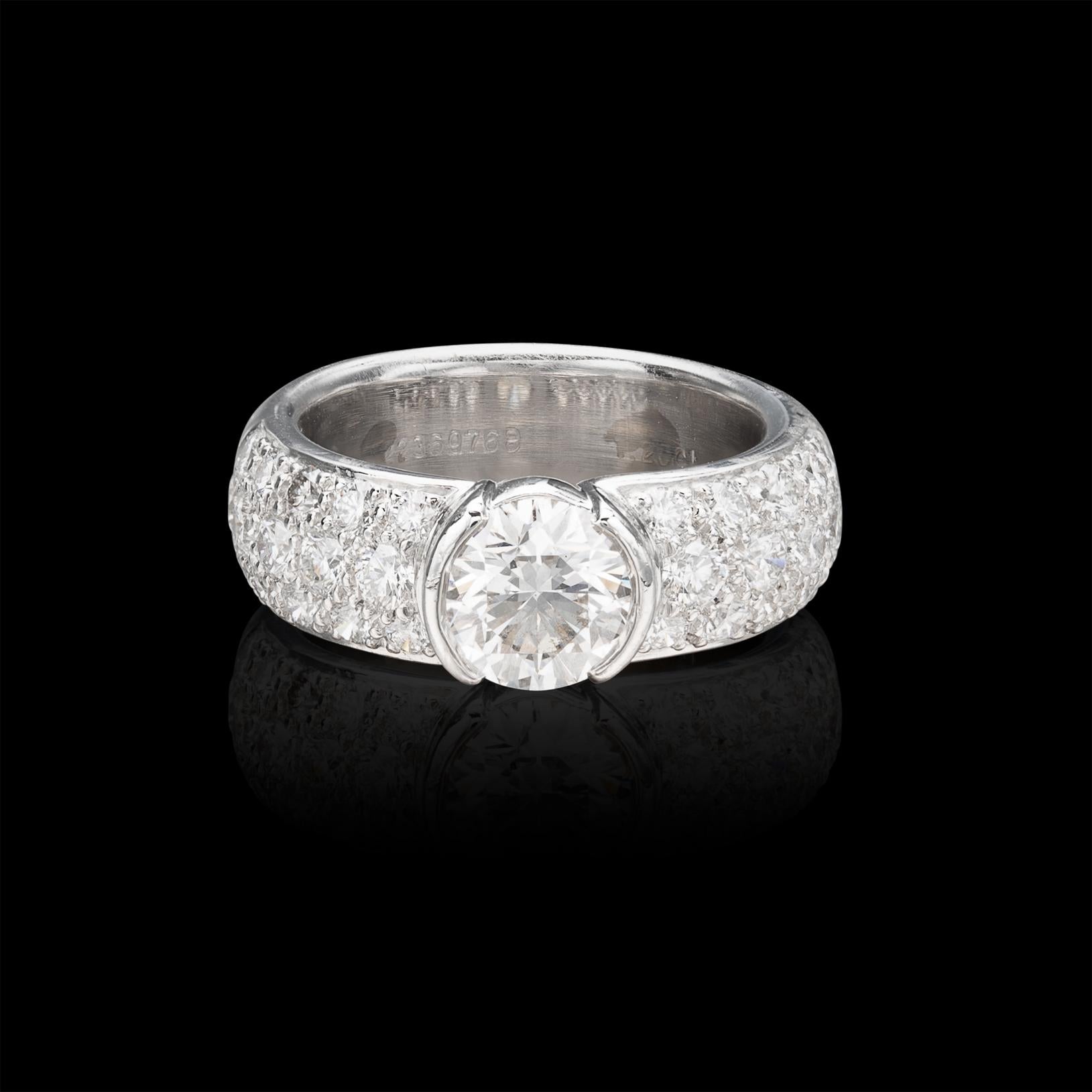 Tiffany & Co. Etoile Platin-Diamant-Ring für Damen oder Herren