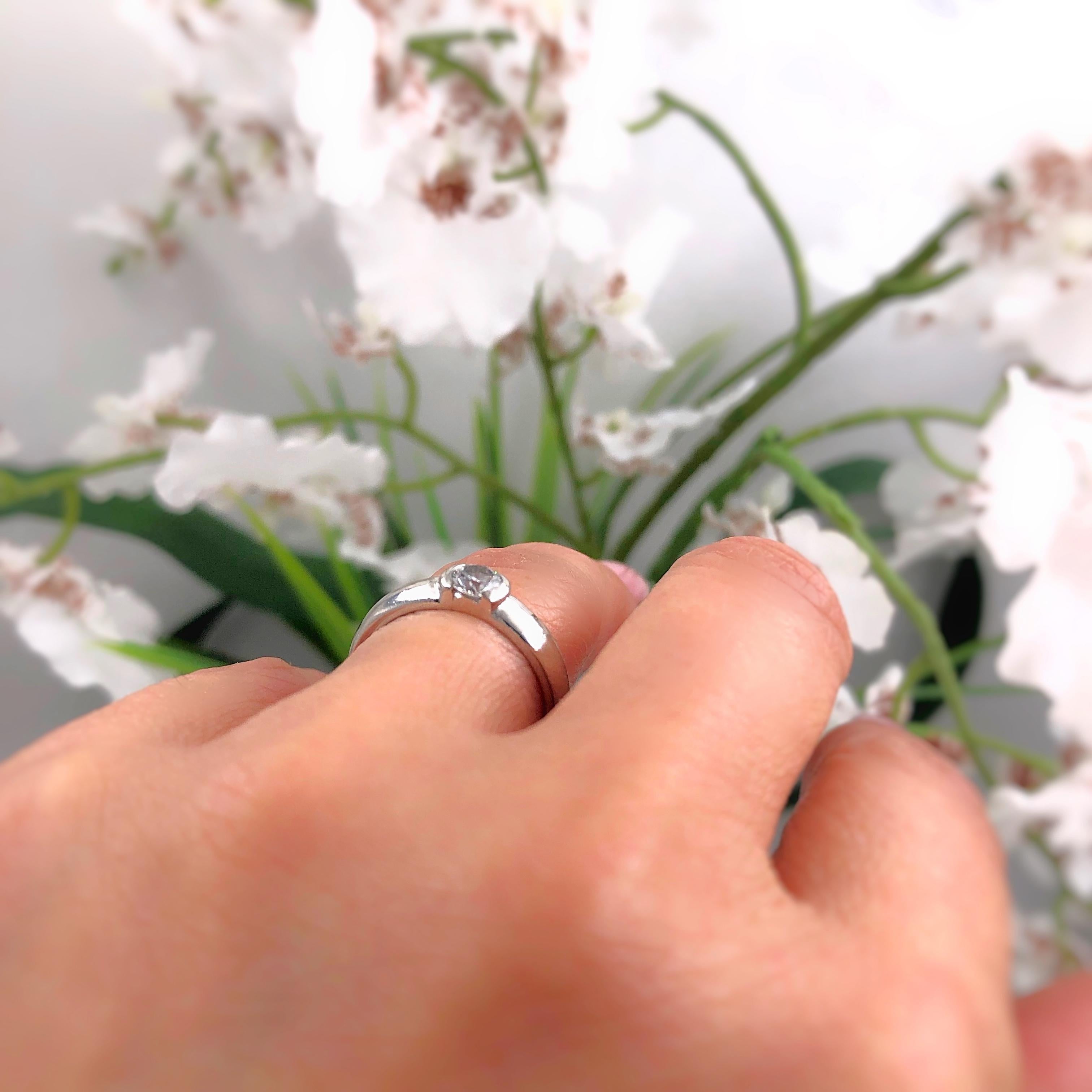Tiffany & Co. Etoile Round Diamond 0.39 Carat Engagement Ring in Platinum 1