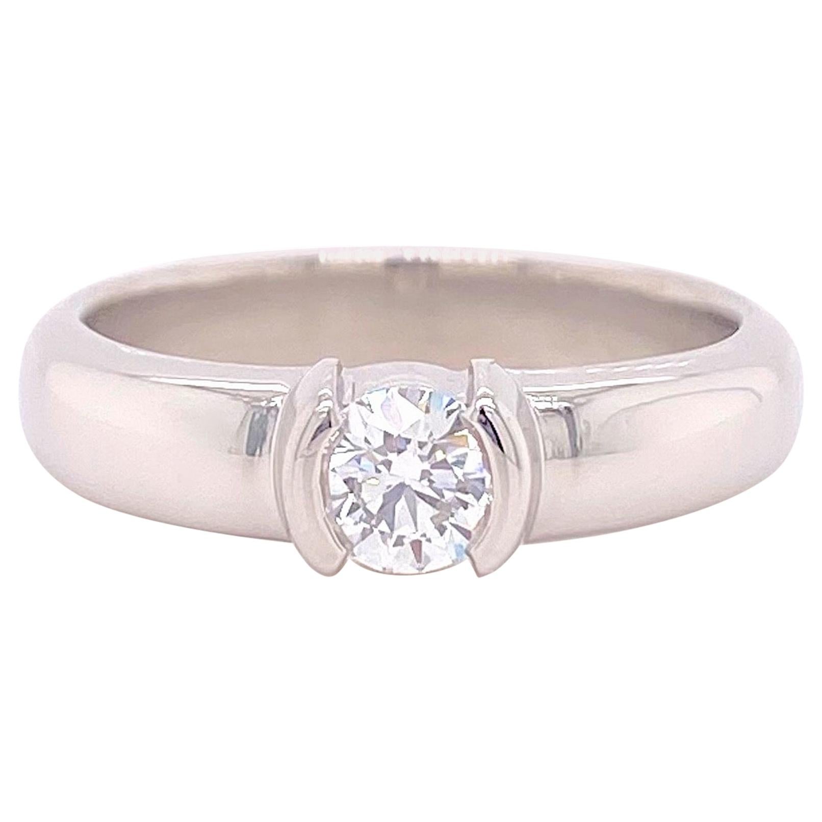 Tiffany & Co Etoile Round Diamond 0.43 Carat E VS1 Engagement Ring Papers