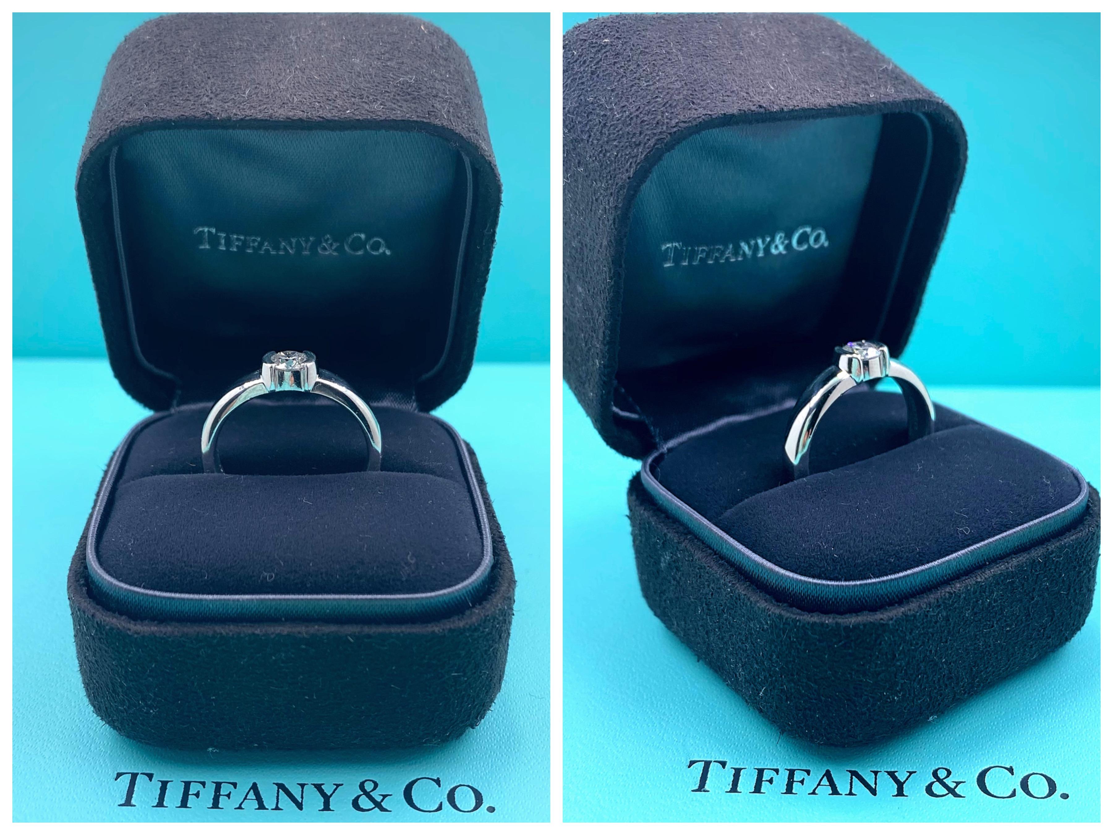 Tiffany & Co Etoile Round Diamond 0.43 Carat E VS1 Engagement Ring Papers 5